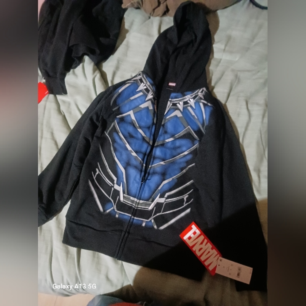 Black Panther wakanda Hooded Jacket kid Boy oR girl MARVEL - Picture 2 of 5